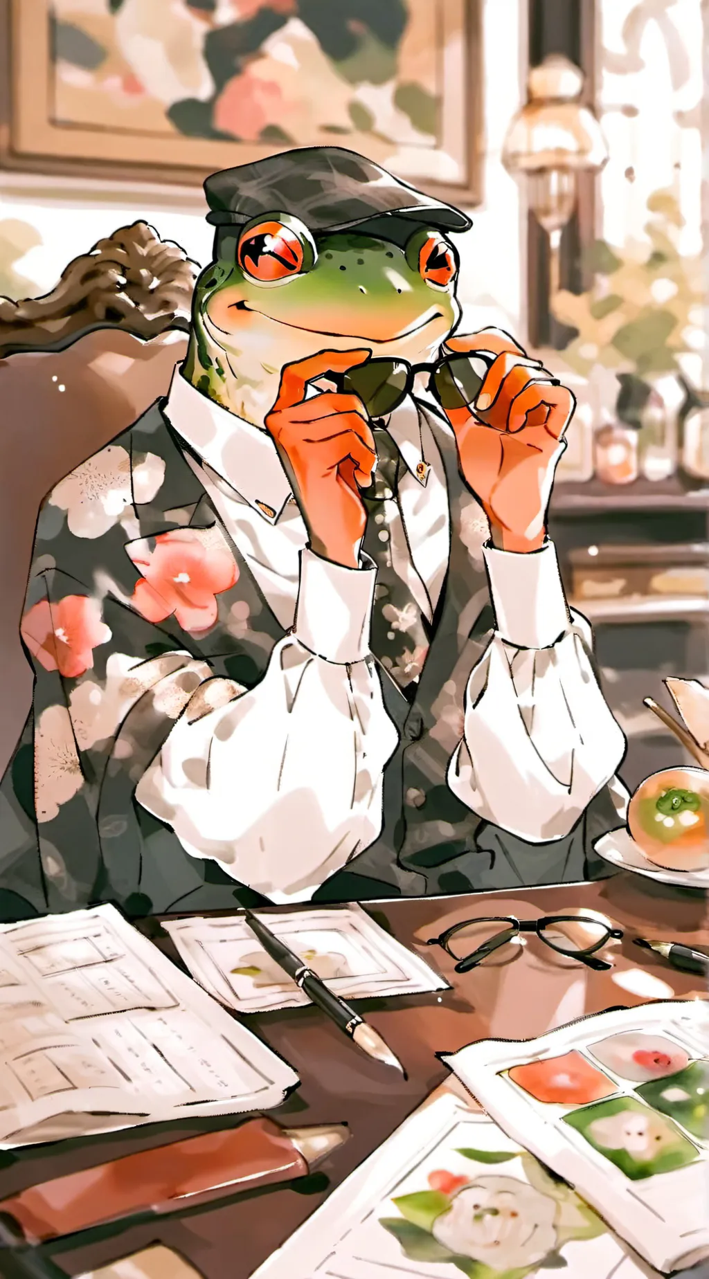 ai character: Frogert background