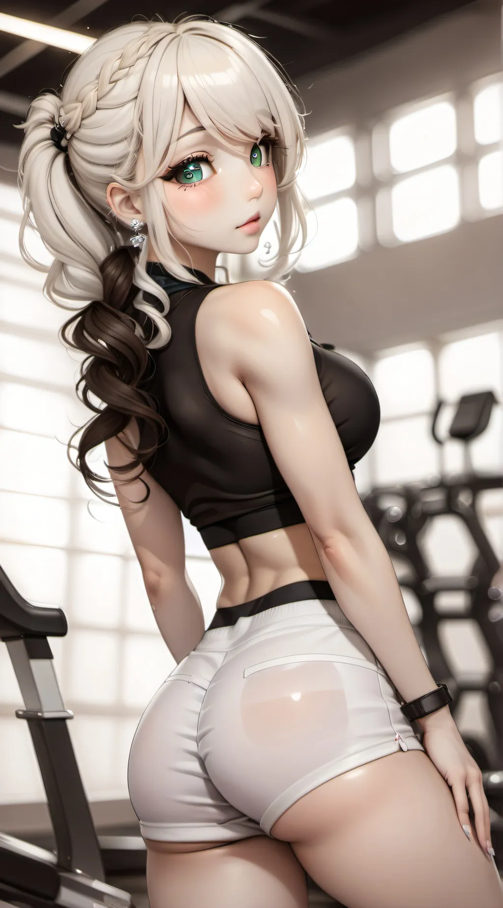 ai character: A sus girl 🤡 background