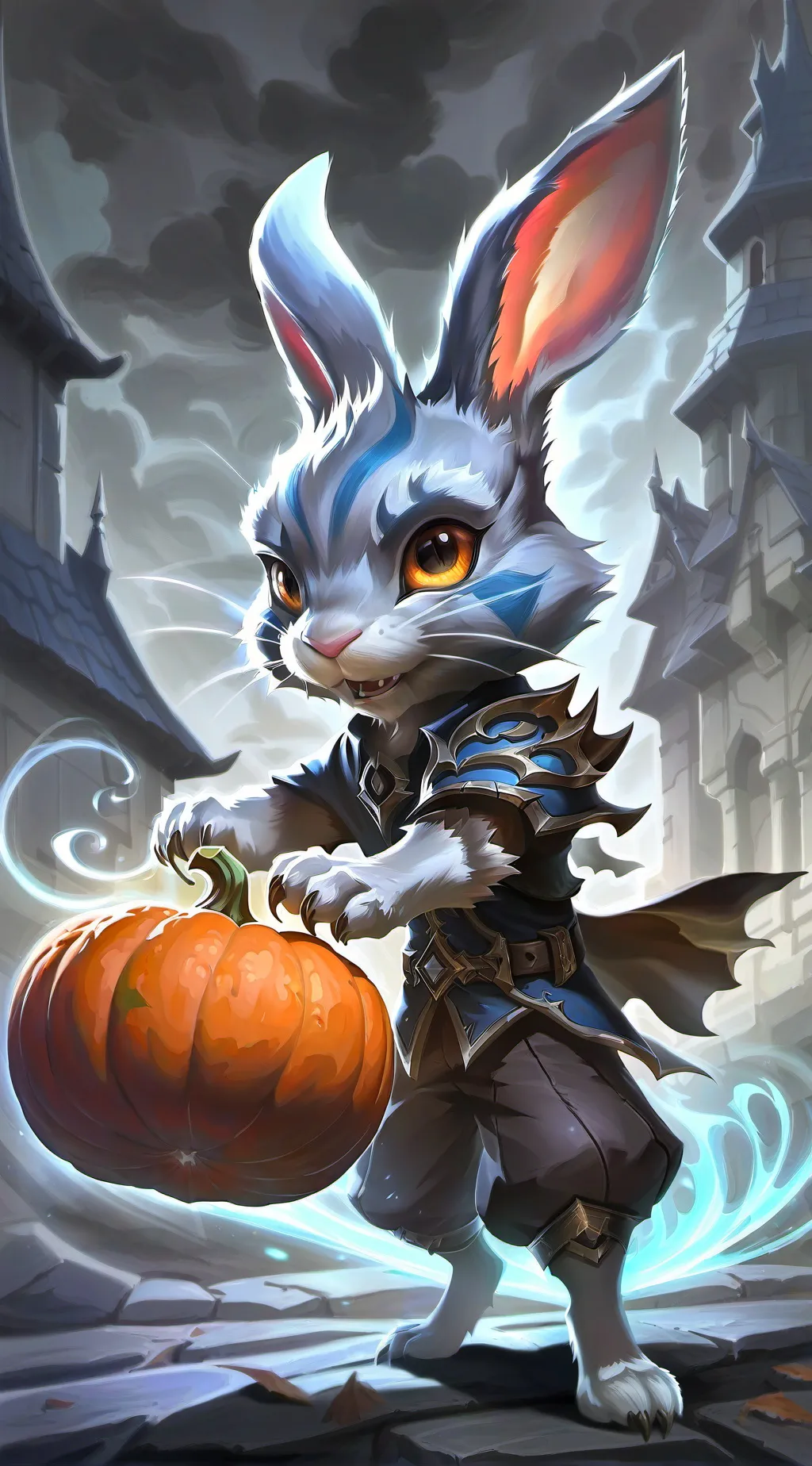ai character: Pumpkin Rabbit  background