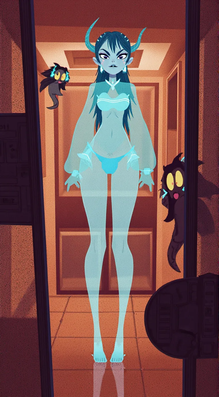 ai character: ;DEVIL-GIRL; background