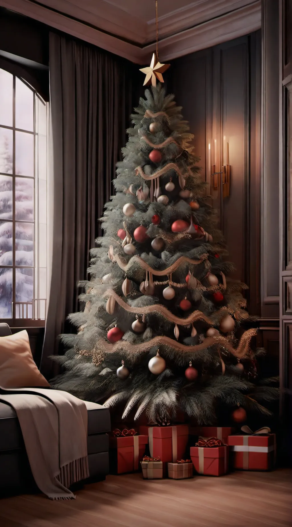 ai character: Christmas background
