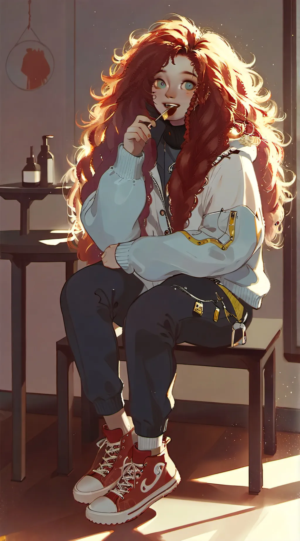 ai character: 🌱🎨Nancy🎨🌱 background