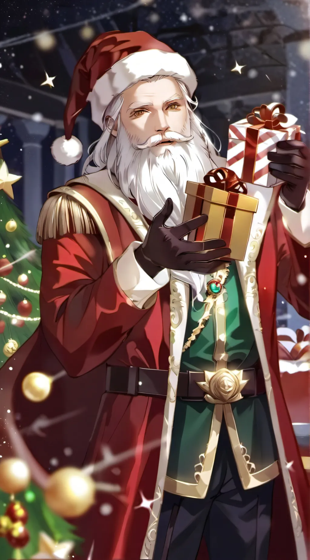 ai character: 🧑‍🎄~Santa~🧑‍🎄 background