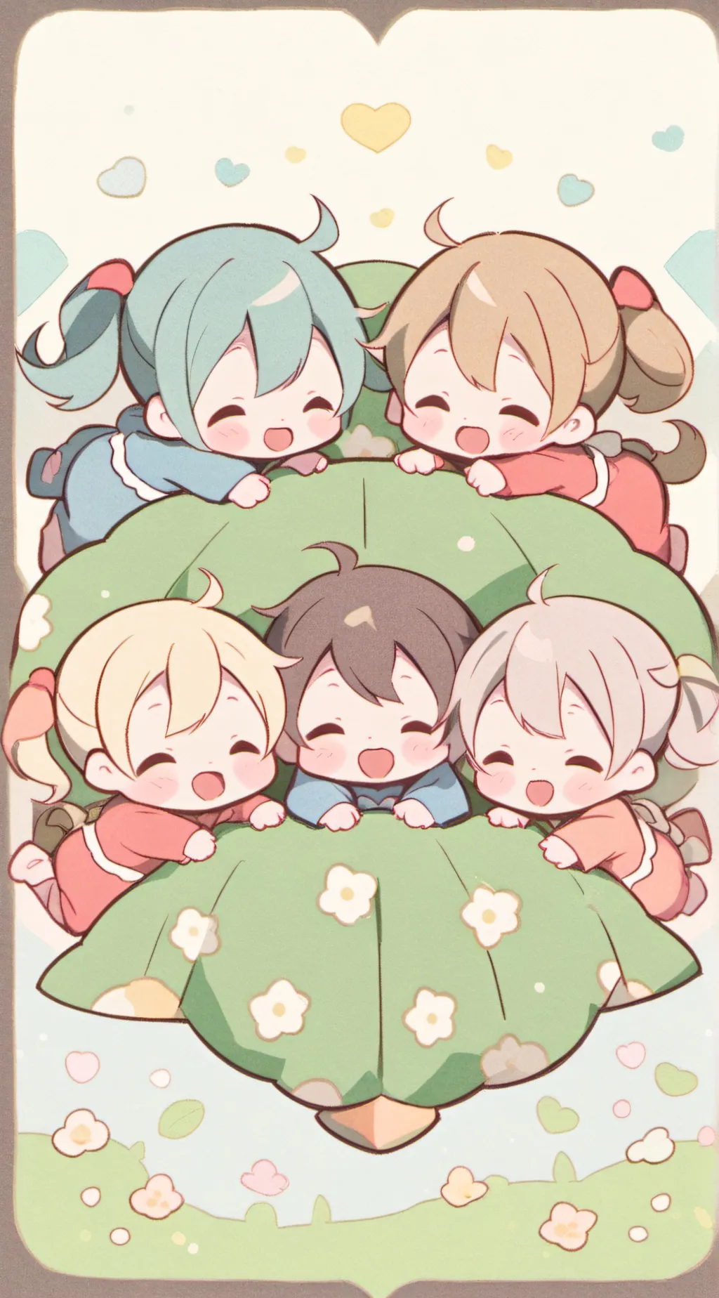 ai character: Cute babies background