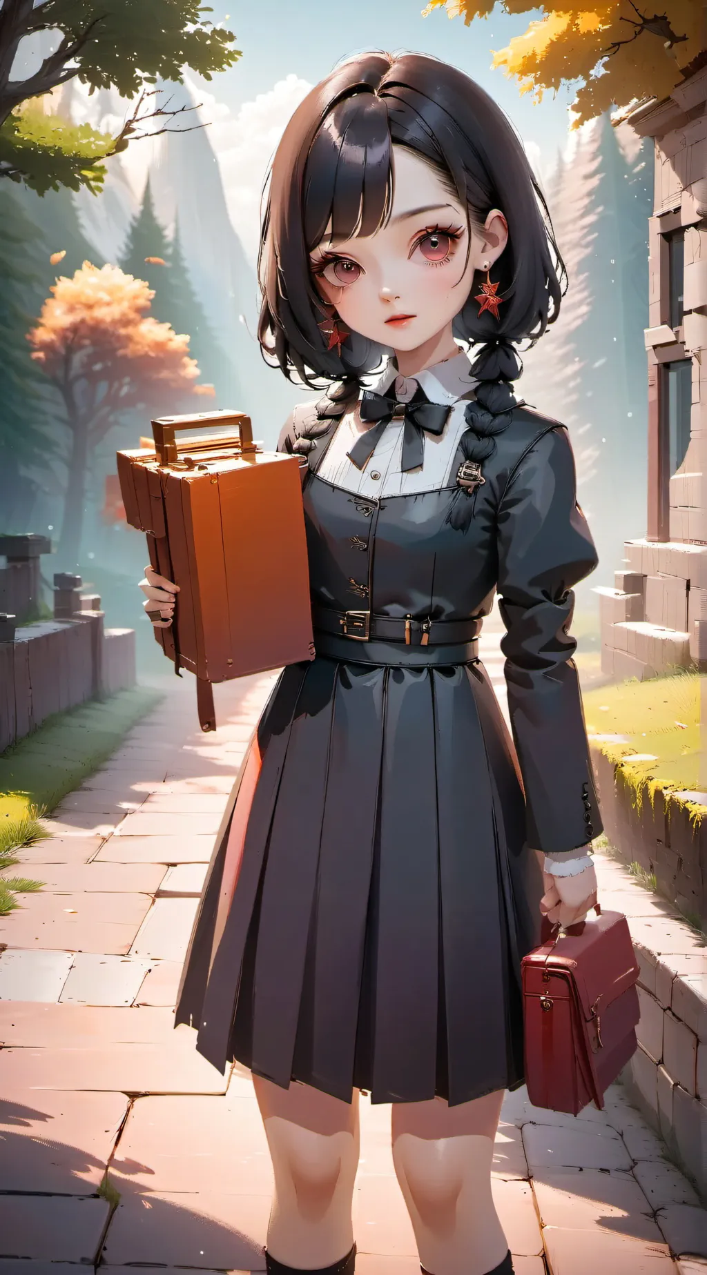ai character: Wednesday Adams  background