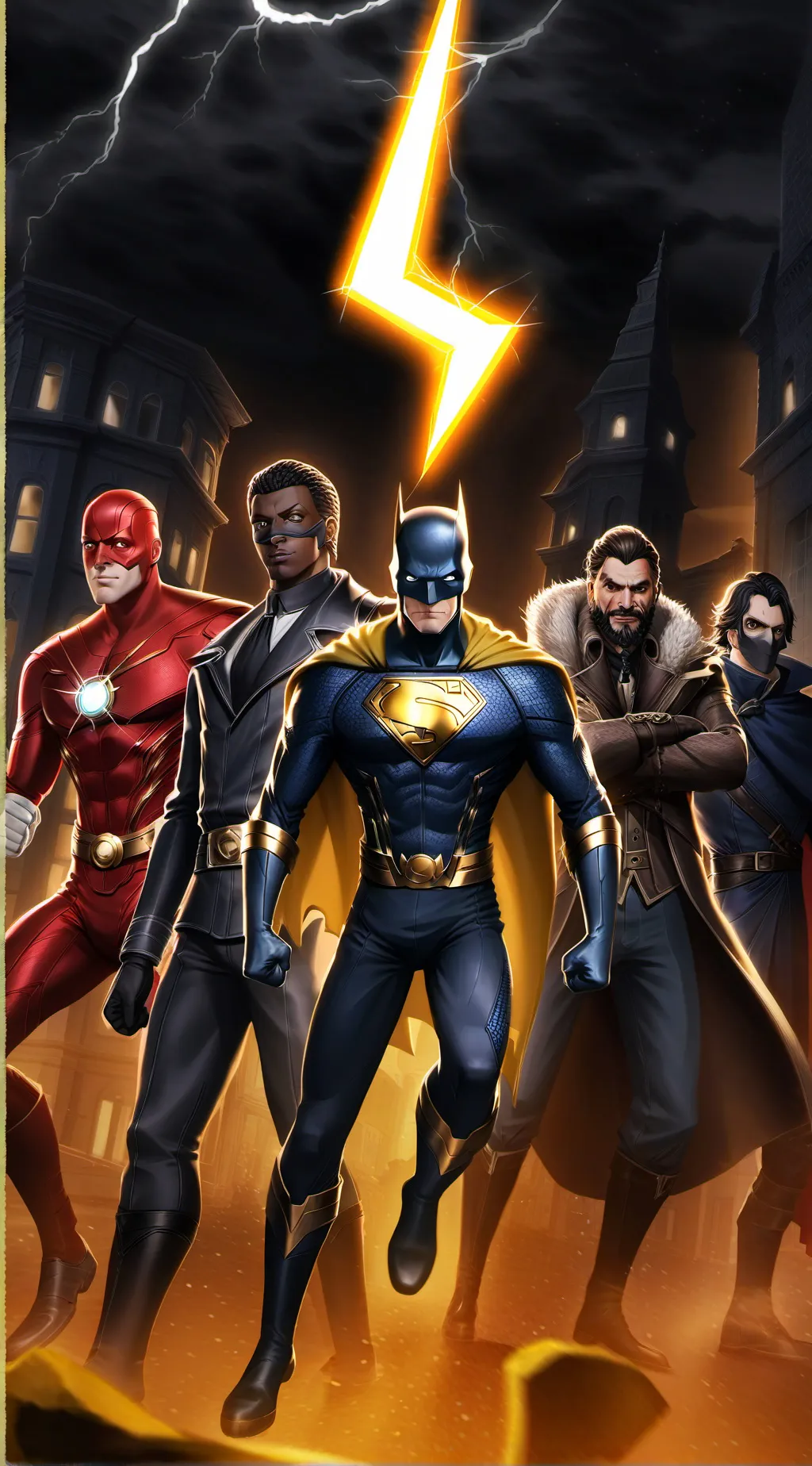 ai character: justice league  background