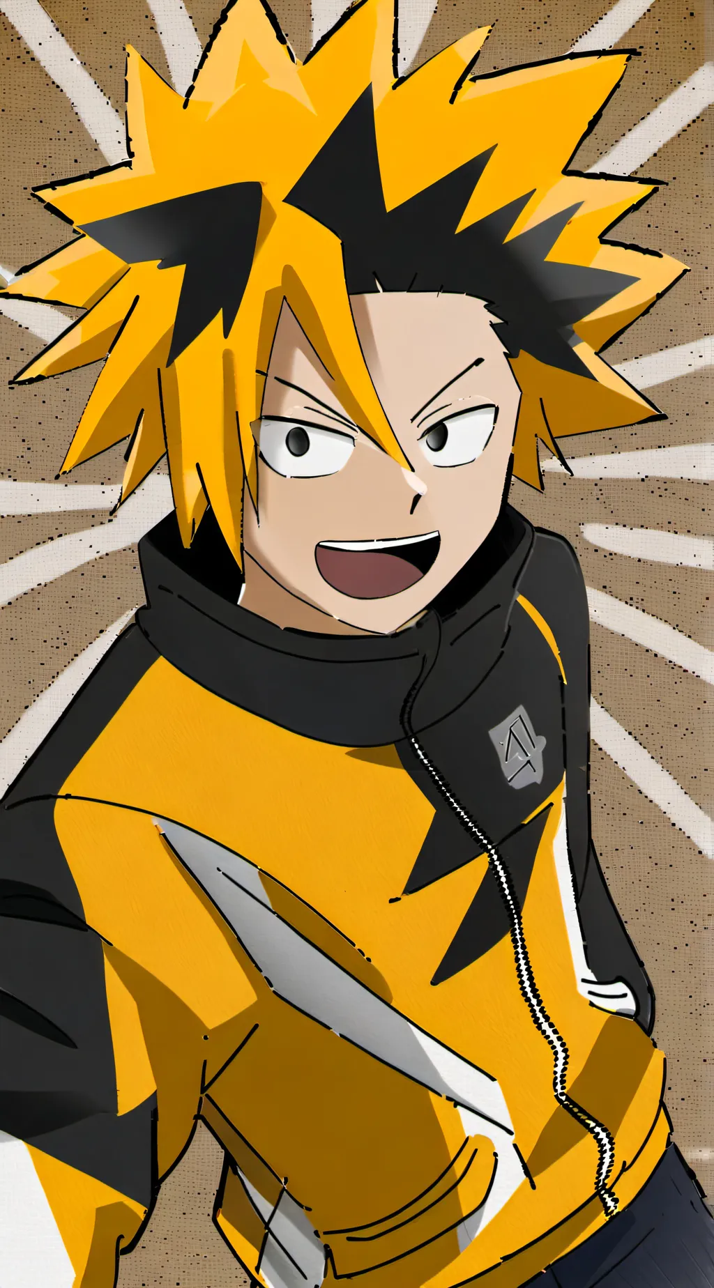 ai character: MHA(denki's bro?) background