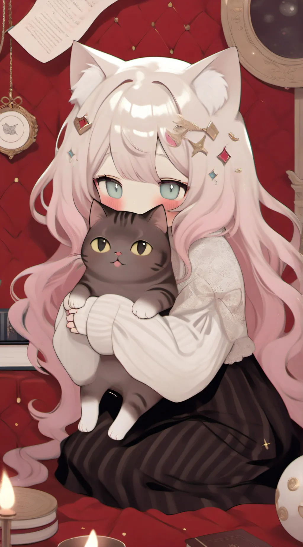 ai character: Pinkcloud background