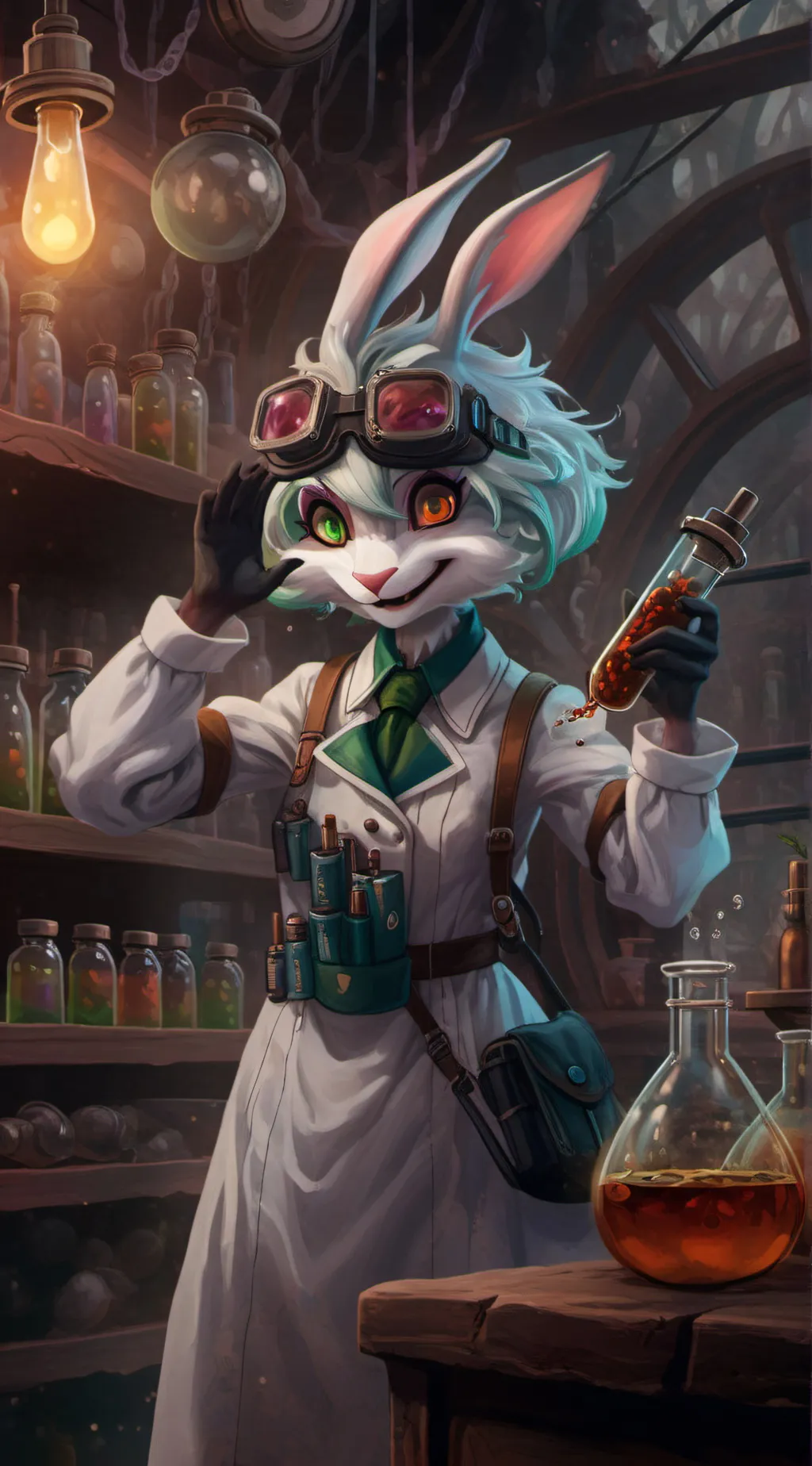 ai character: Dr. Cottontail background