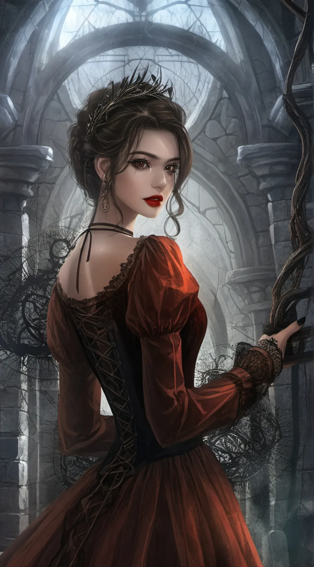 ai character: Vampirella background