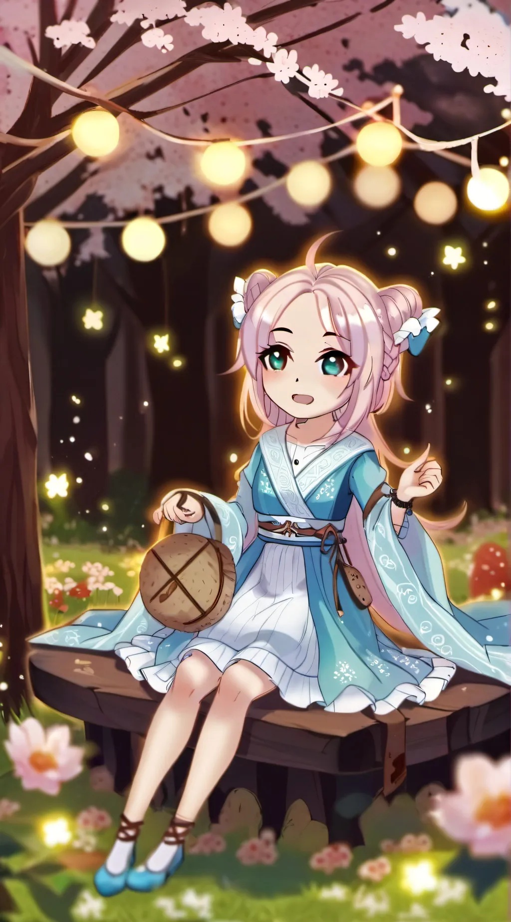 ai character: new girl  background