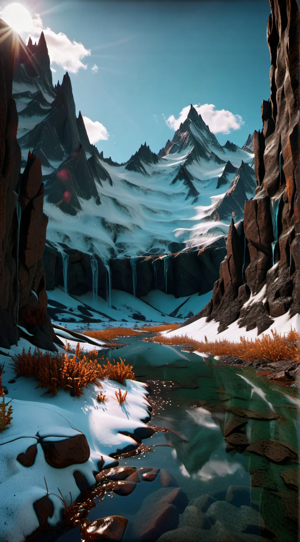 ai character: Amelia Frostheart background