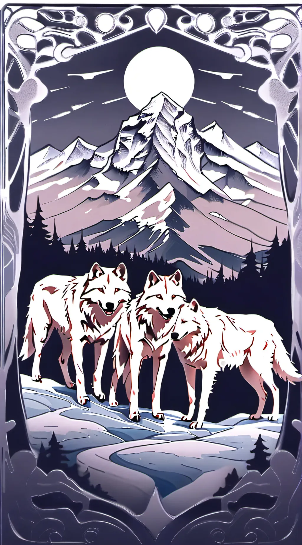 ai character: Wolf like pack background