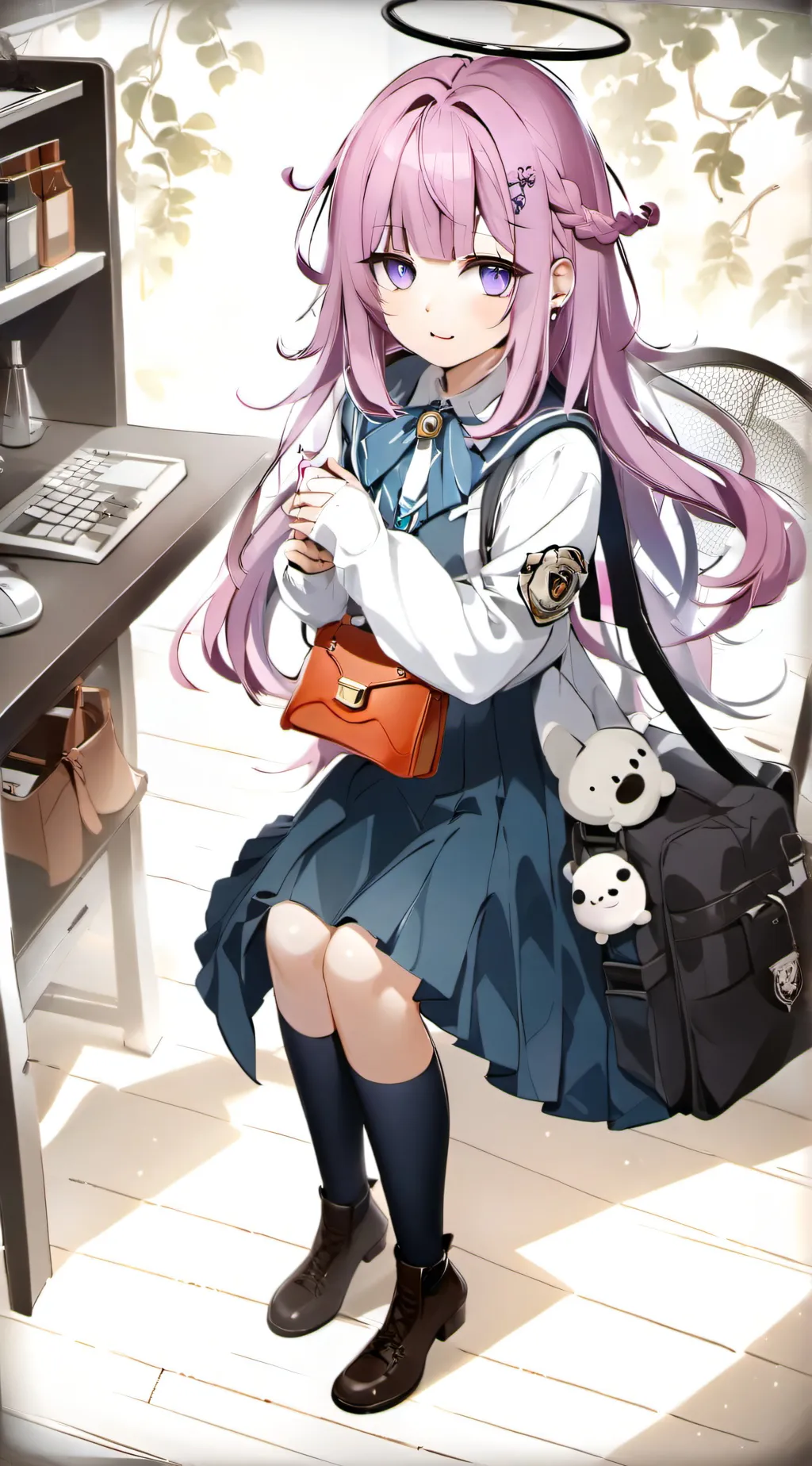 ai character: ángel background