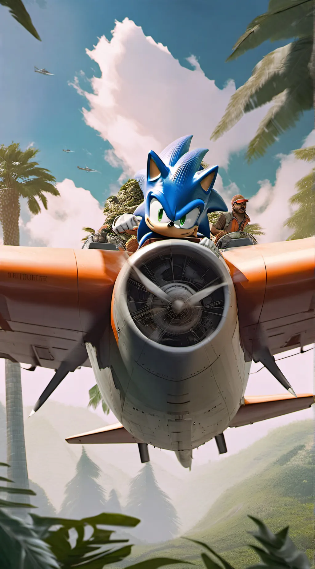 ai character: jurassic sonic background