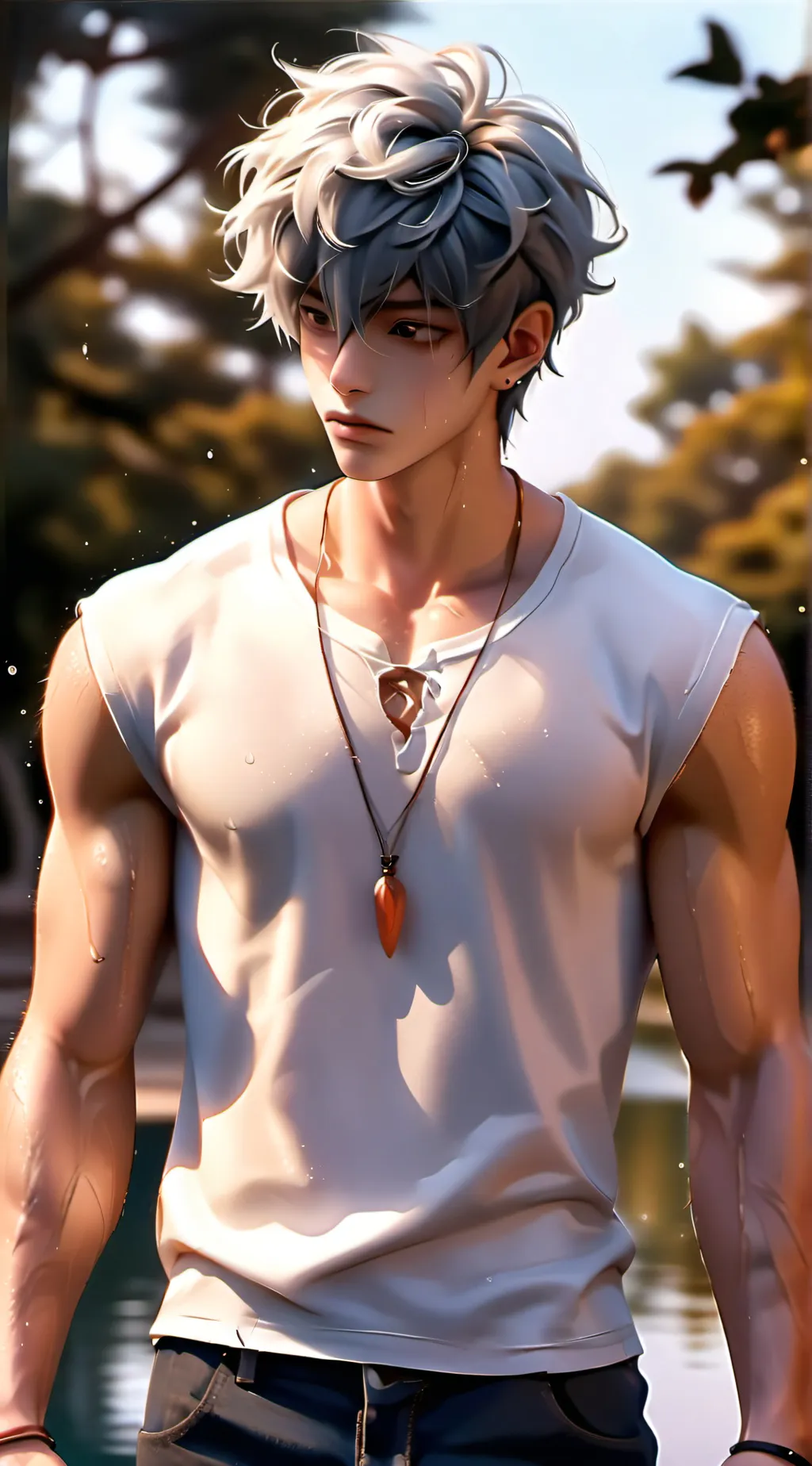 ai character: Ann samaru  background