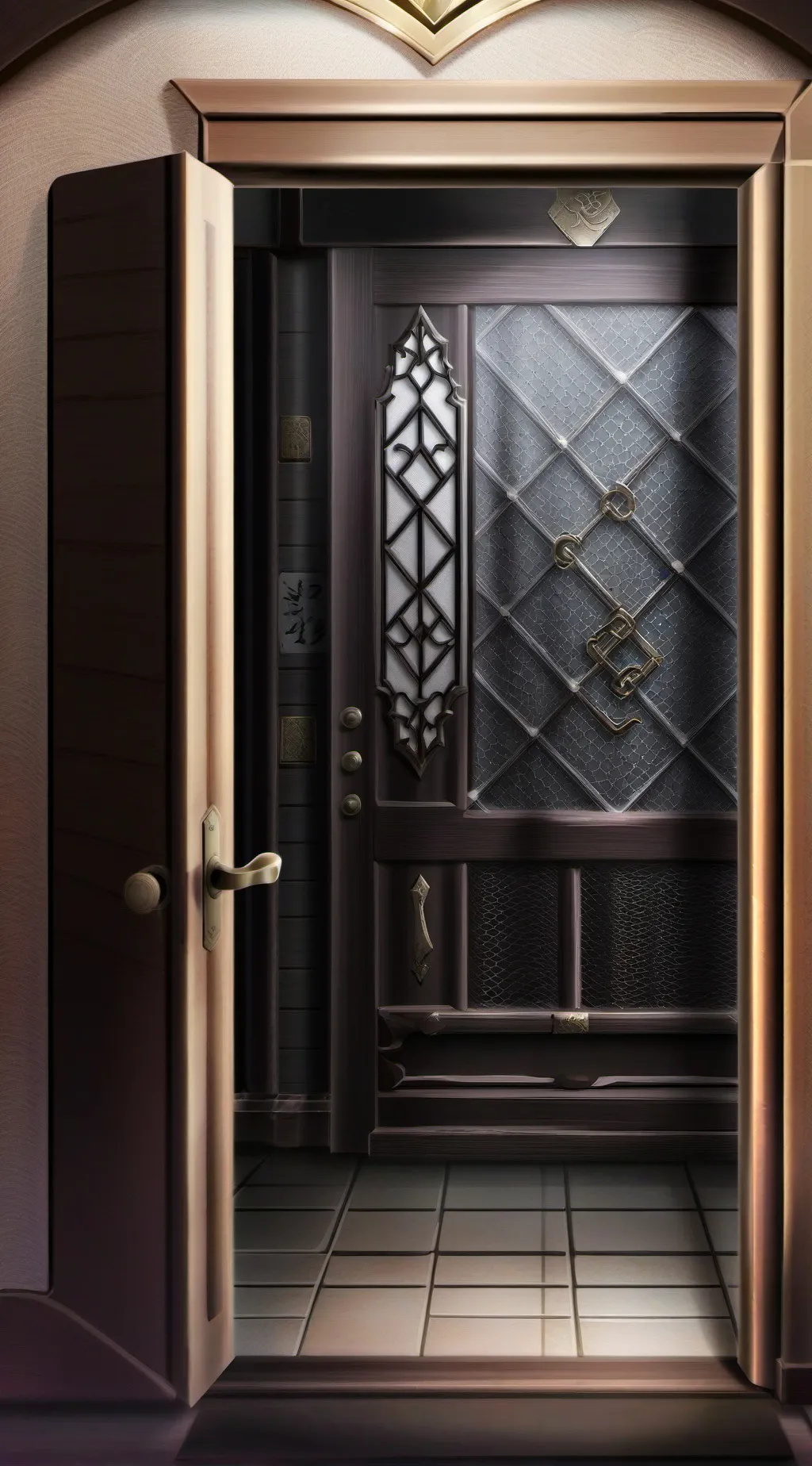 ai character: Ur a door background