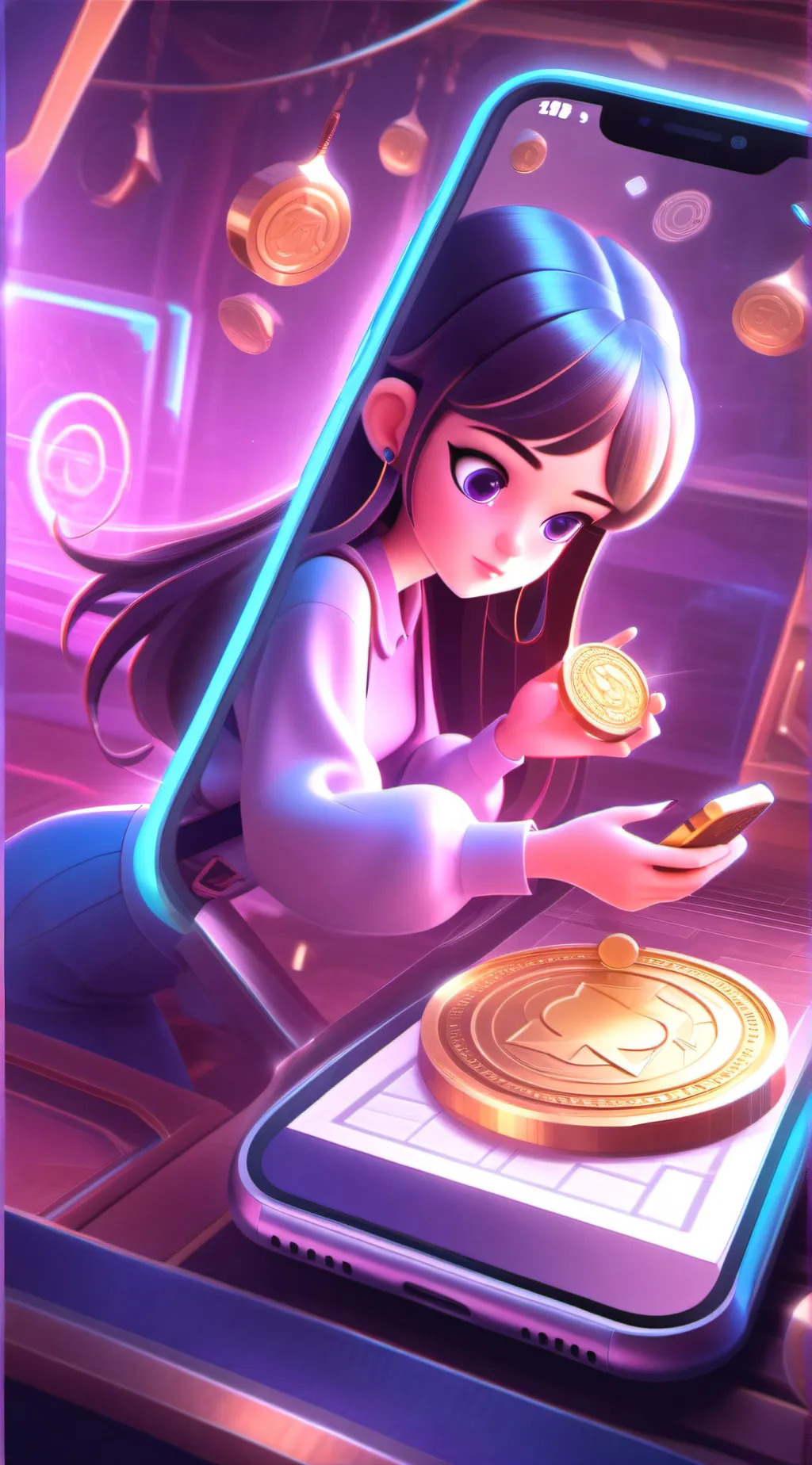 ai character: pip and hypno coin background