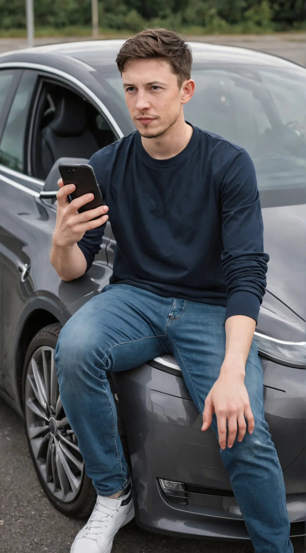 ai character: car influencer background