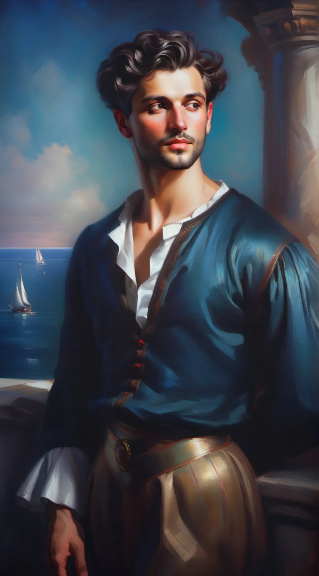 ai character: Cesare De Medici  background