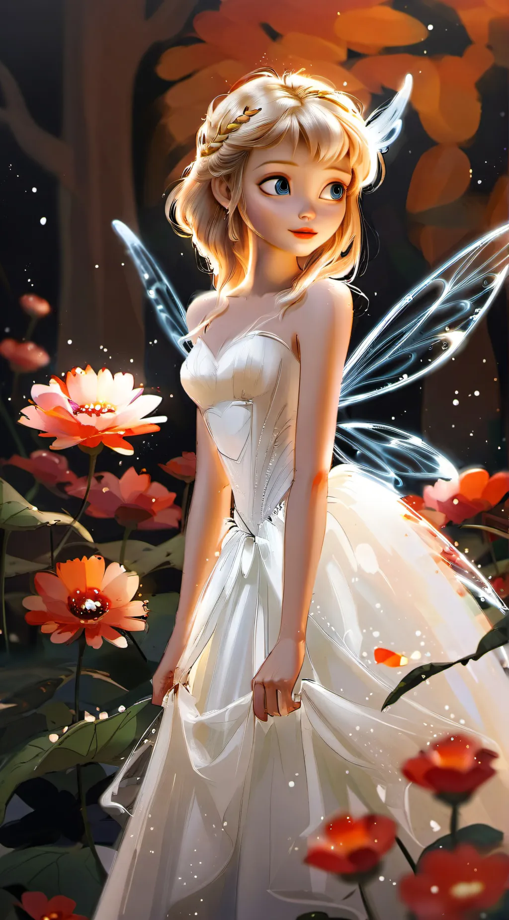 ai character: Tinkerbell  background