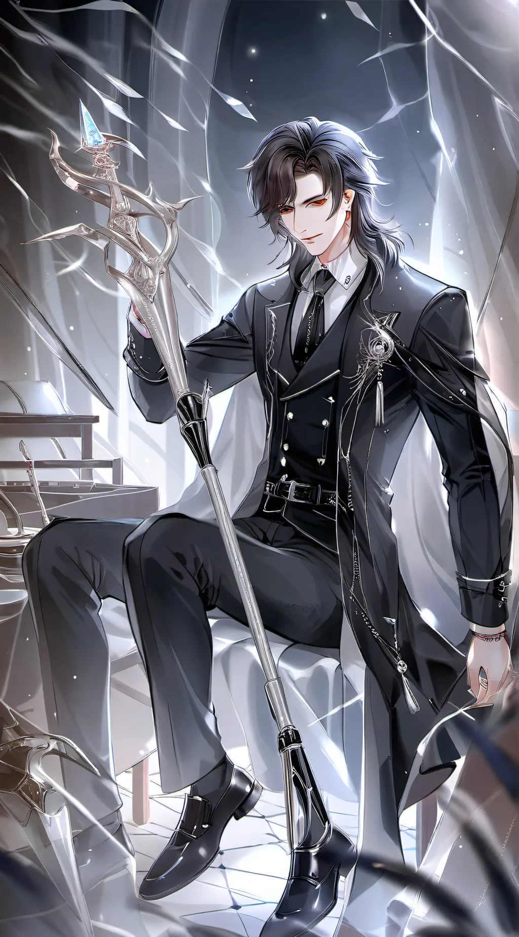 ai character: Lucifer/king hell background