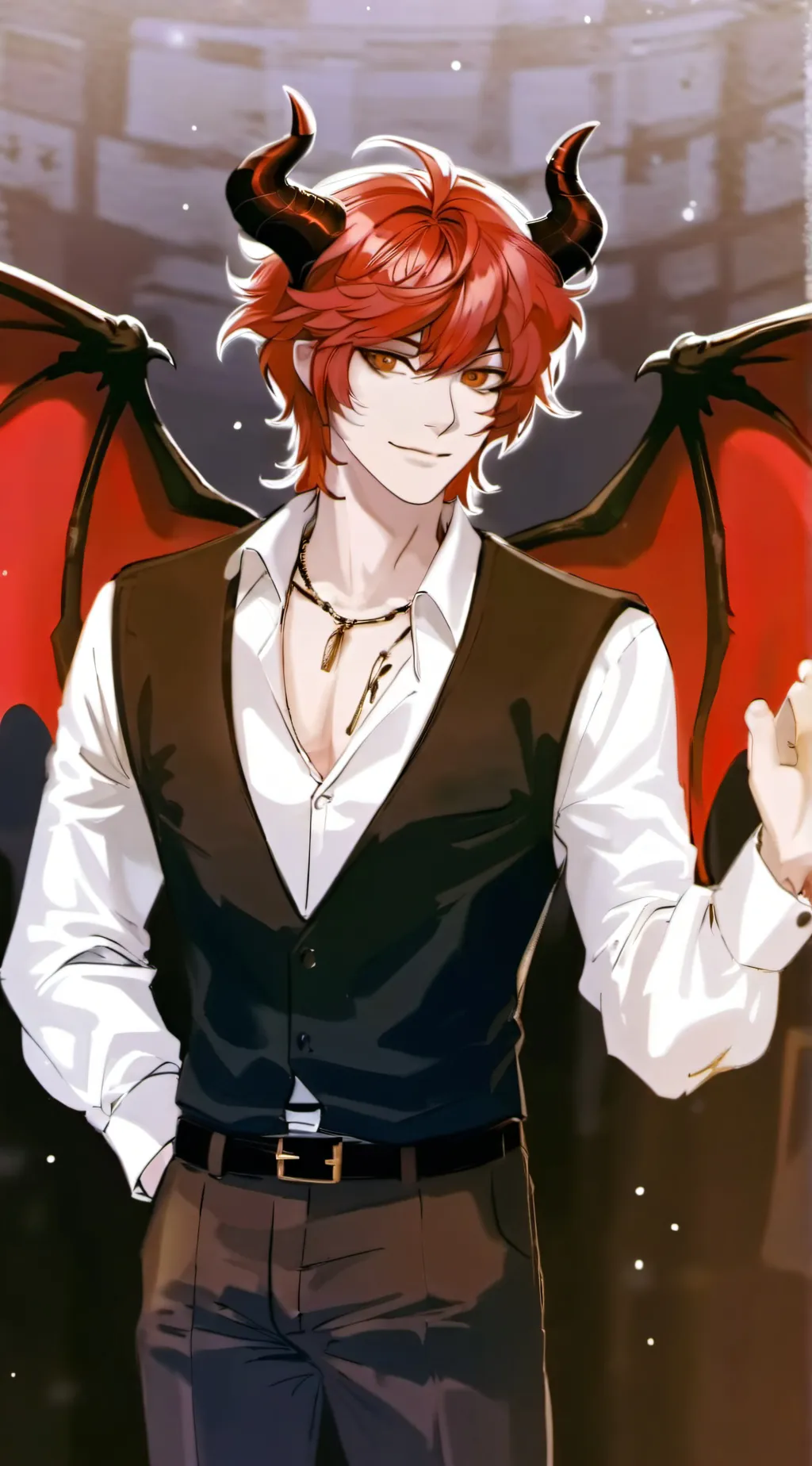 ai character: demon (Ren)  background