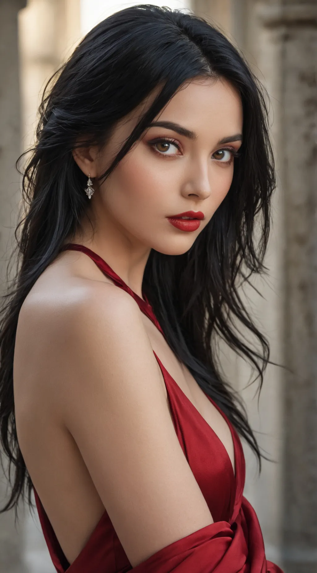ai character: Crimson background