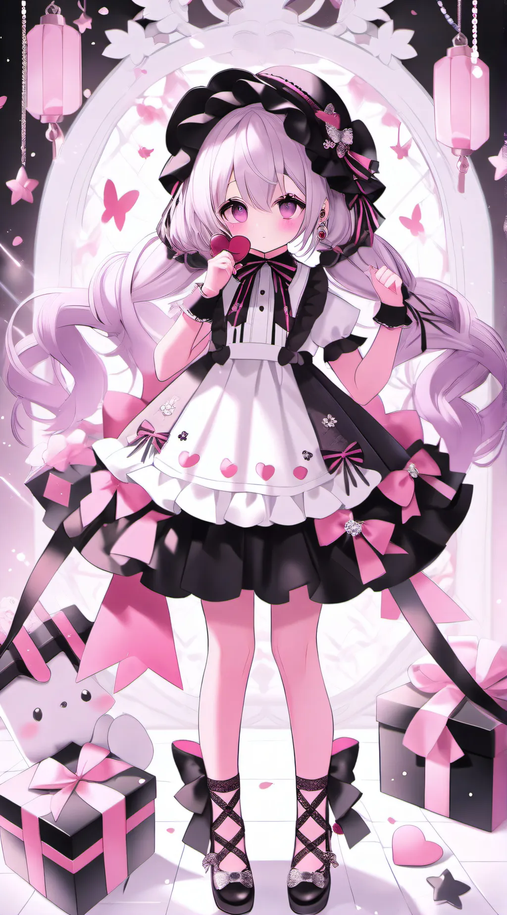 ai character: sevimli kız background