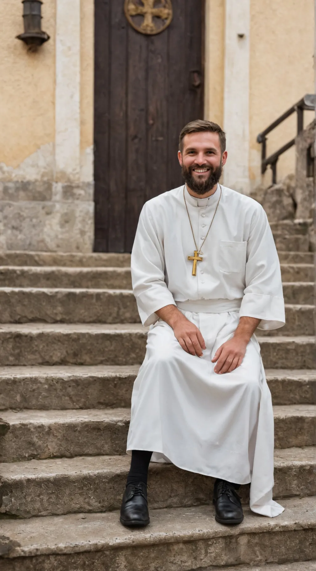 ai character: Father Aloysius  background