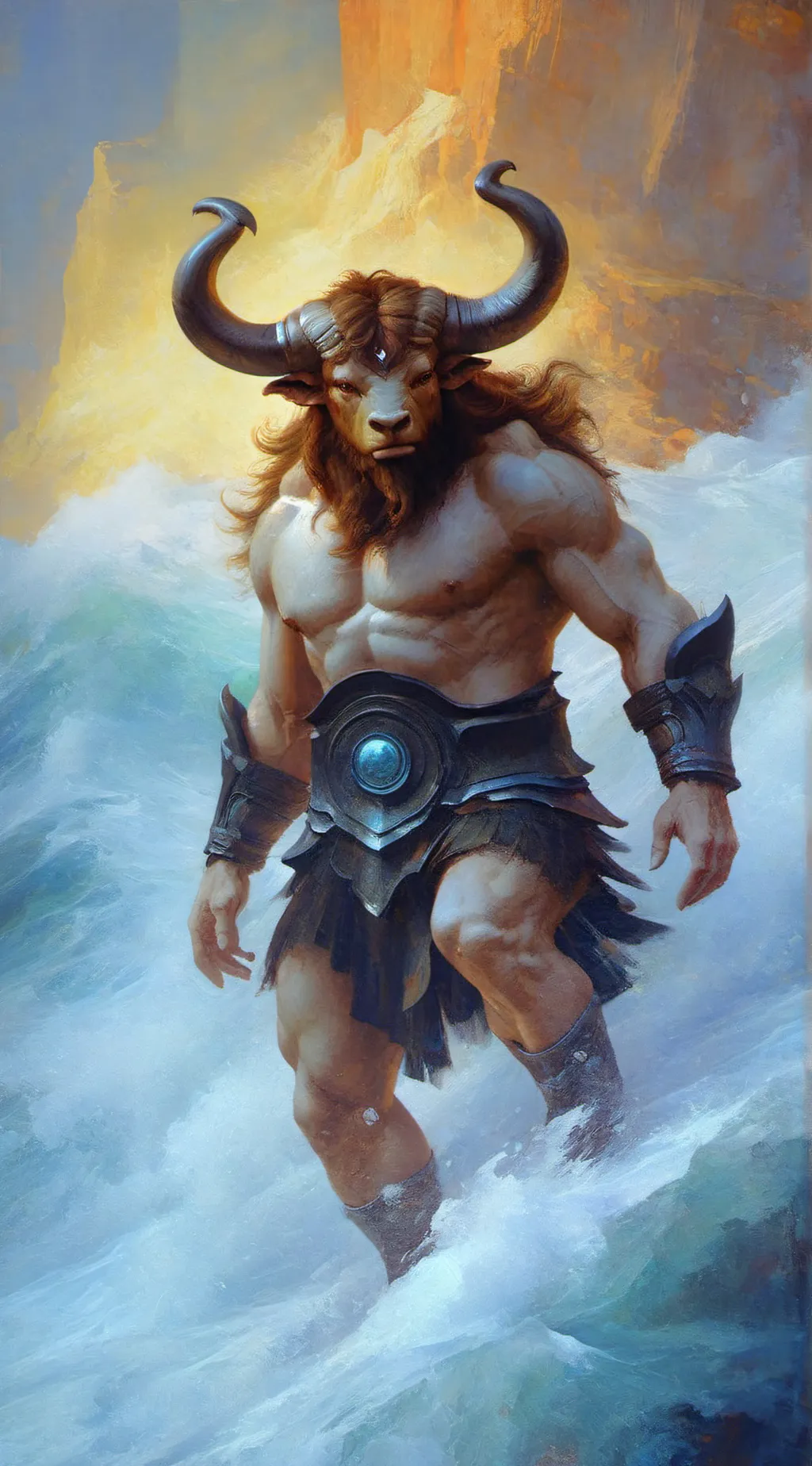 ai character: The Minotaur background