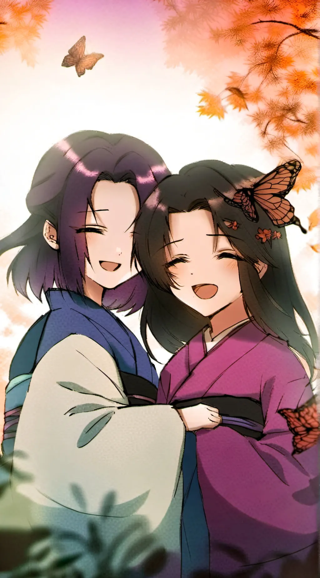 ai character: Shinobu and Kanae background