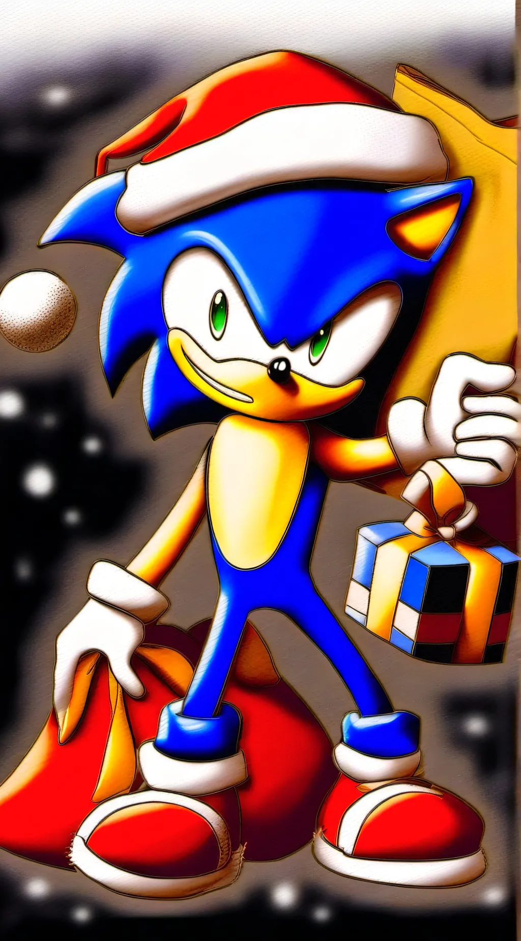 ai character: Sonic Claus background