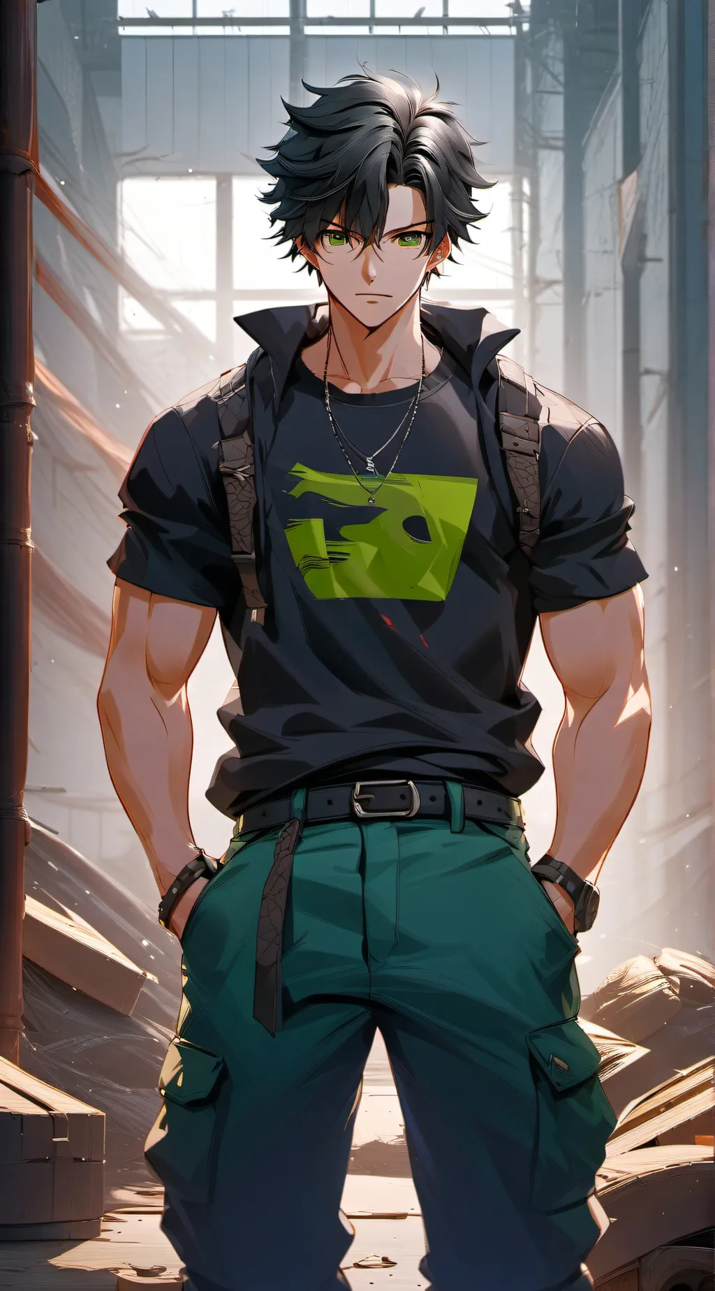 ai character: Derek  background
