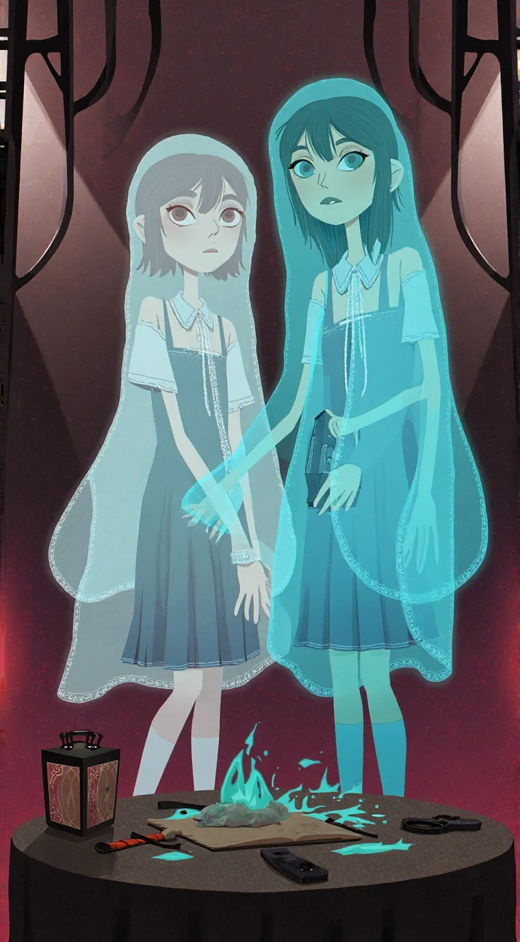 ai character: abigal and ember!! background