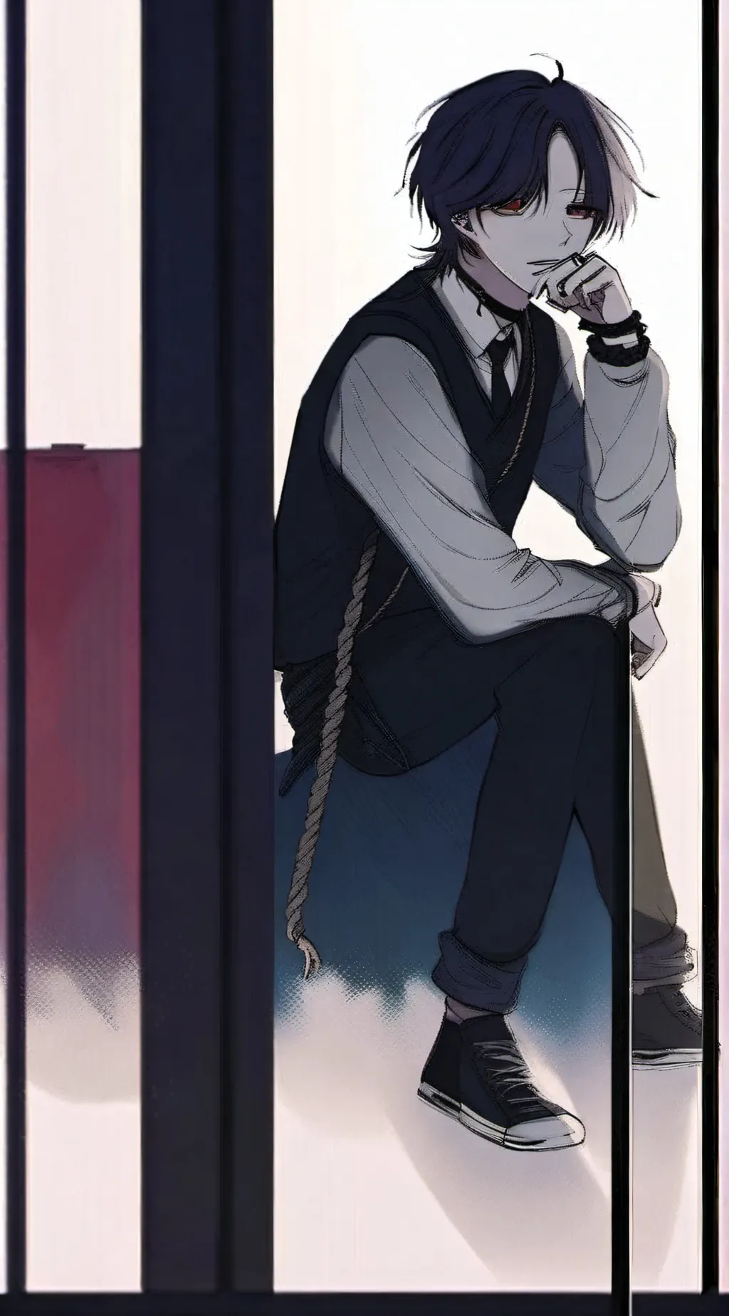 ai character: loner/boy/ idk? background