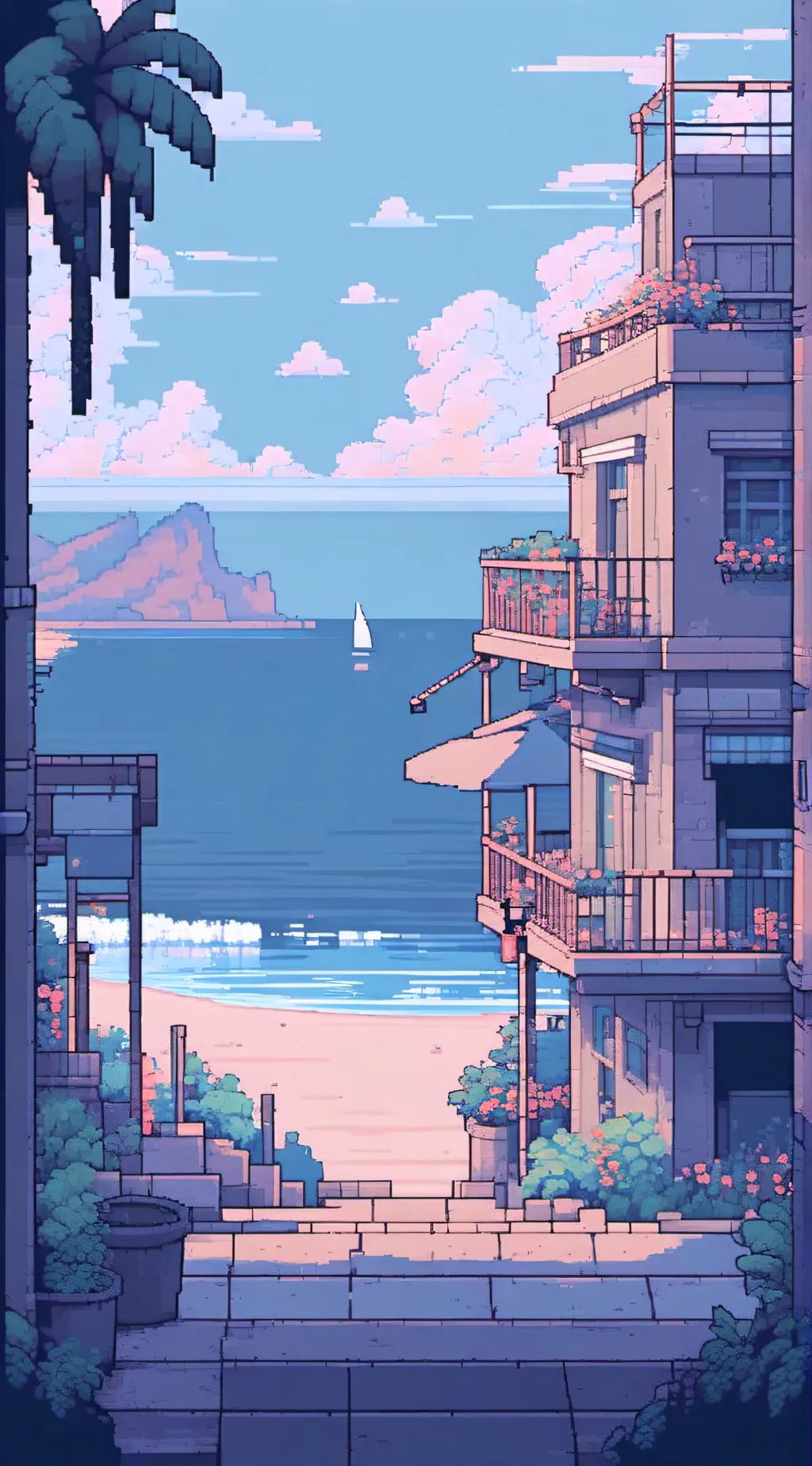 ai character: jjk beach day🌴🌊☀ background