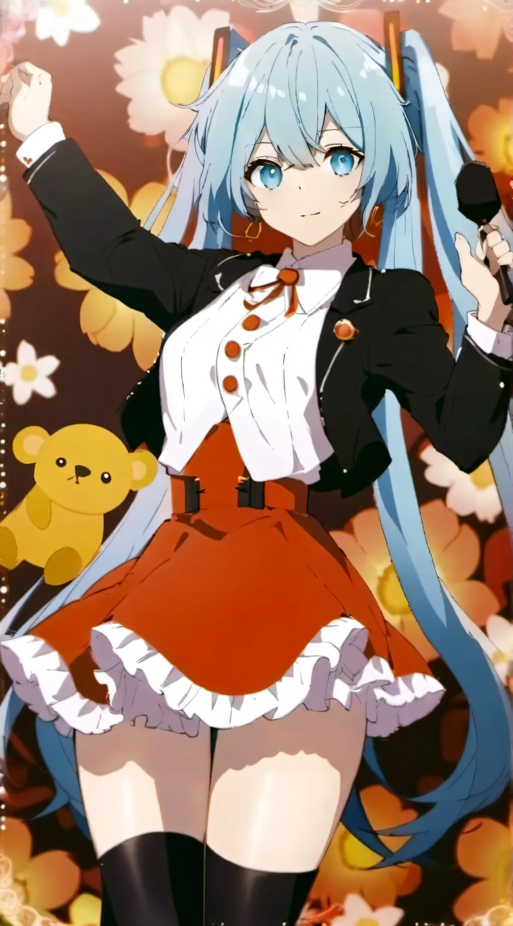 ai character: Miku meme background