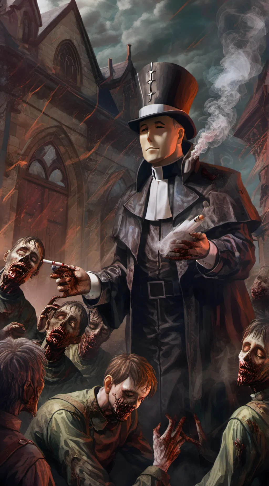 ai character: French priest background