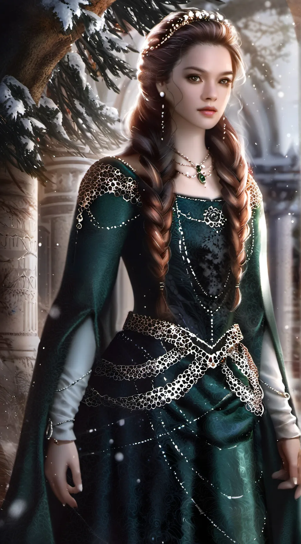 ai character: Aurelia Snow background