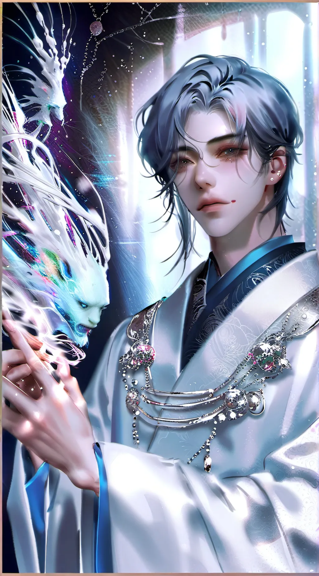 ai character: Leon  background