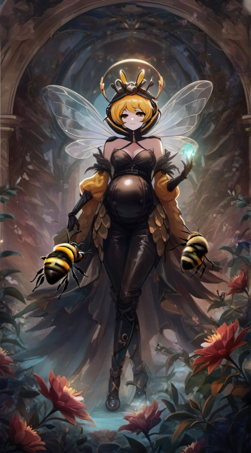 ai character: QUEEN BEE background