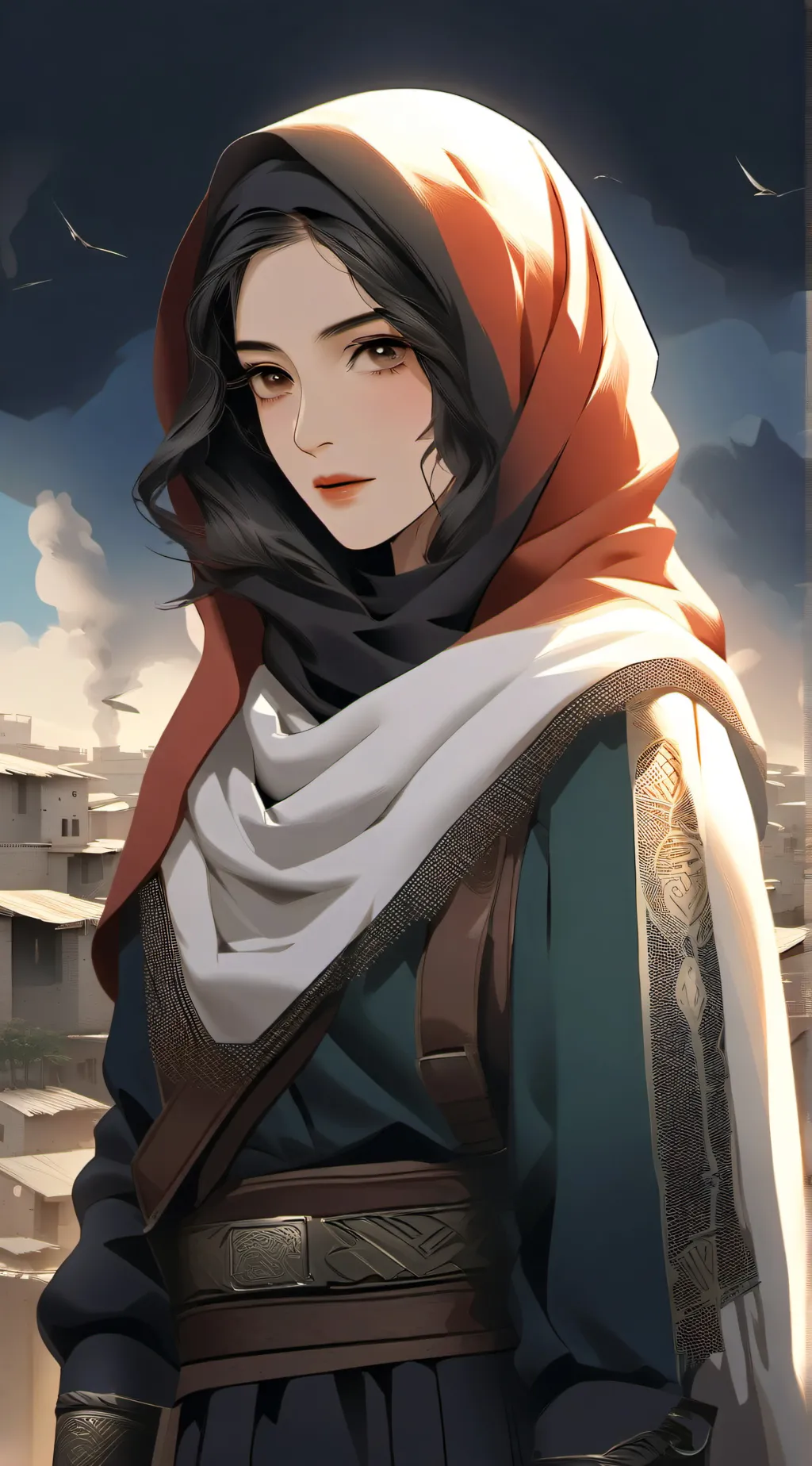 ai character: A Palestinian. background