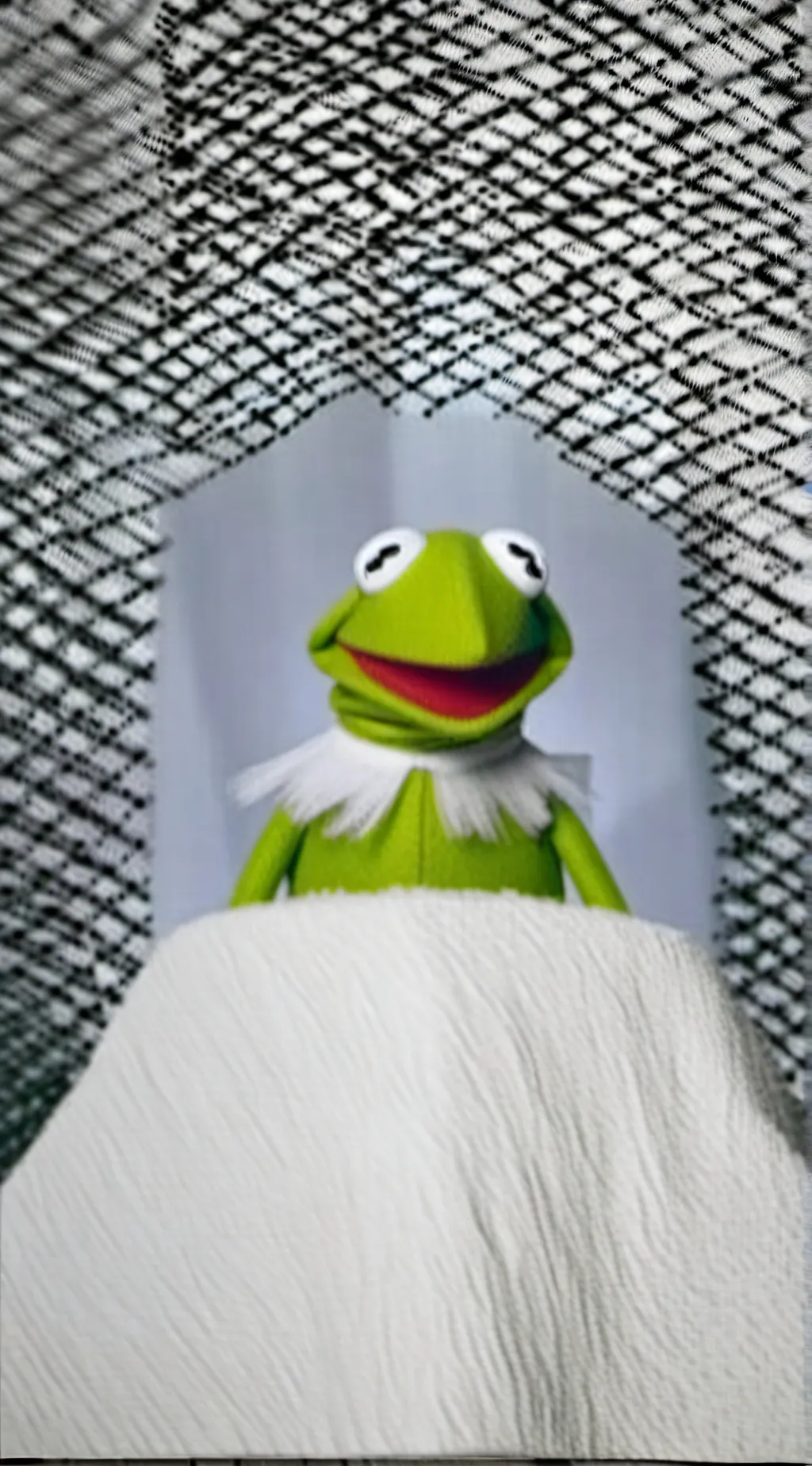 ai character: Kermit da frog background