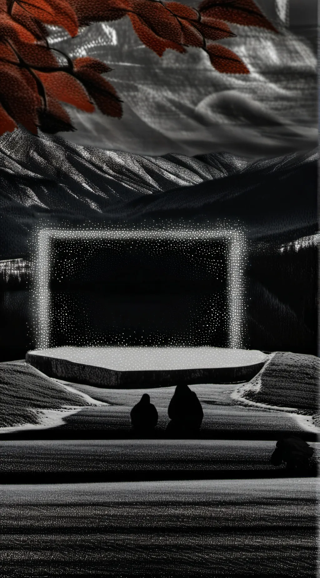 ai character: darkness in creepy background