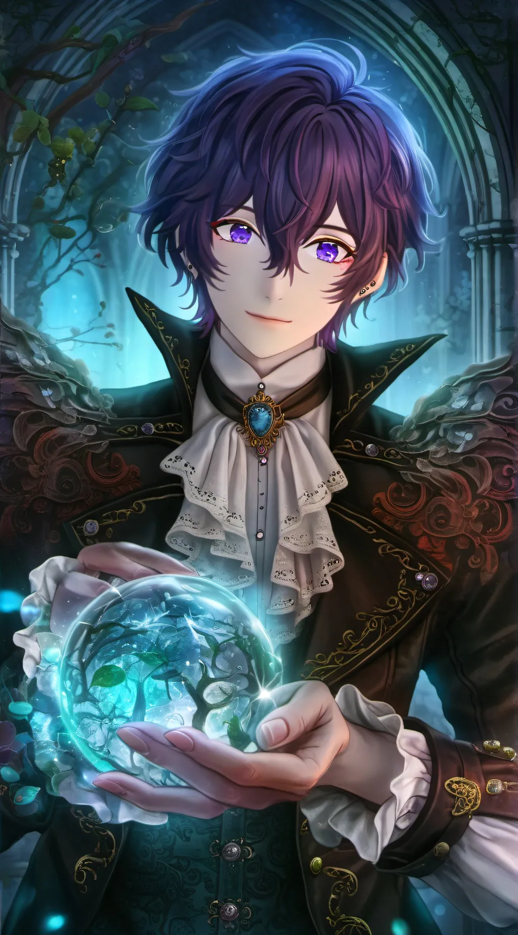 ai character: Mukuri zukaro💜 background