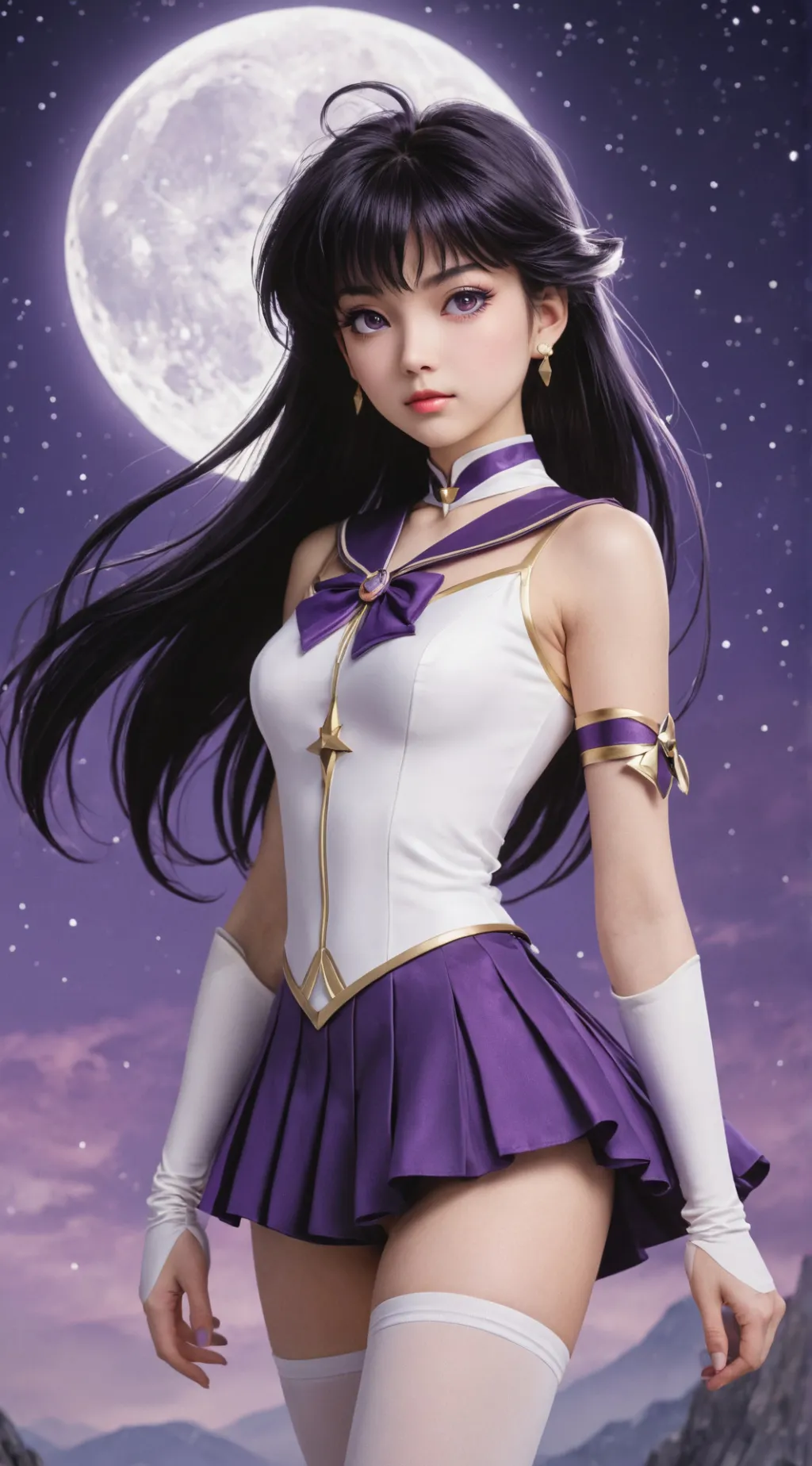 ai character: Sailor Saturn background