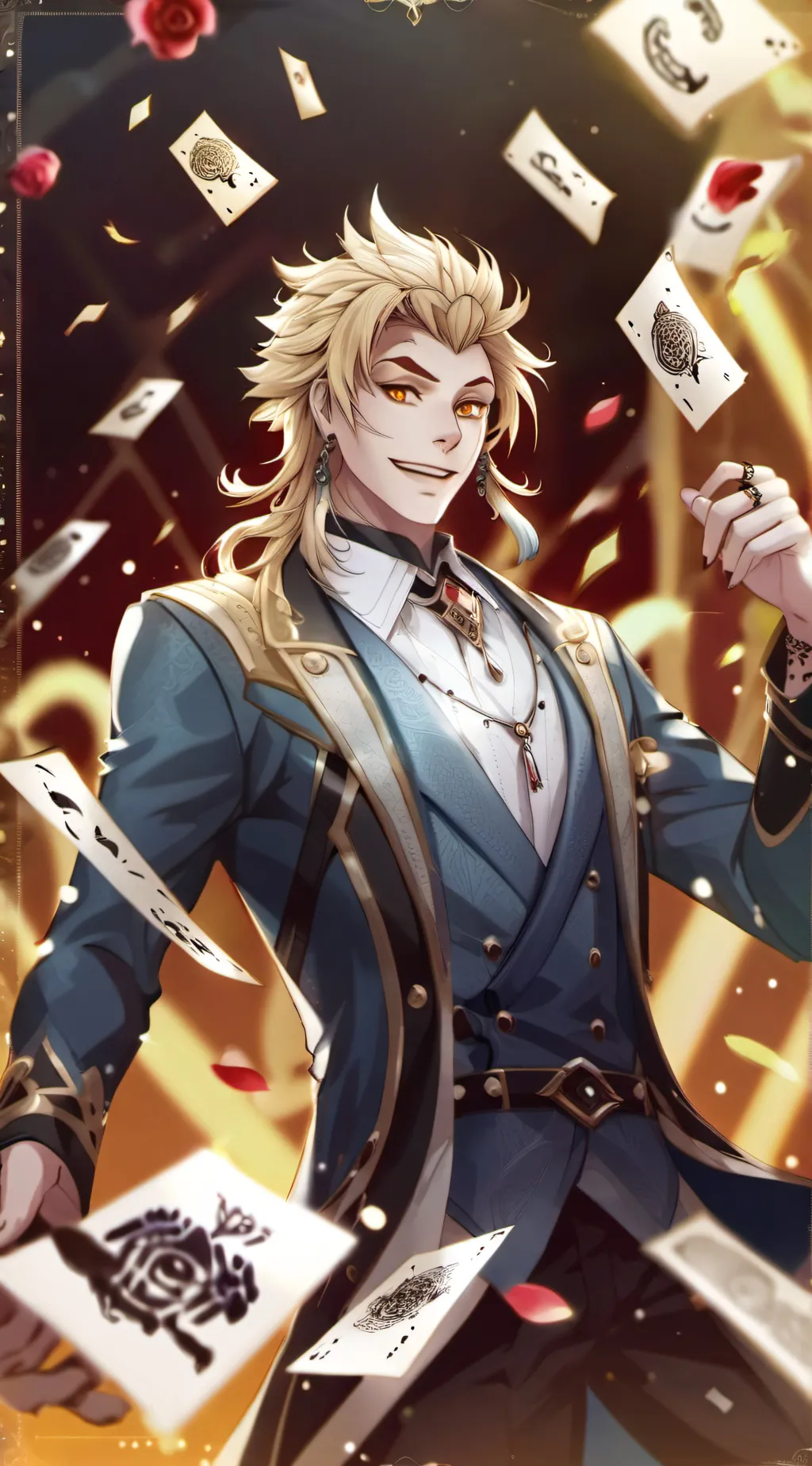 ai character: silver background
