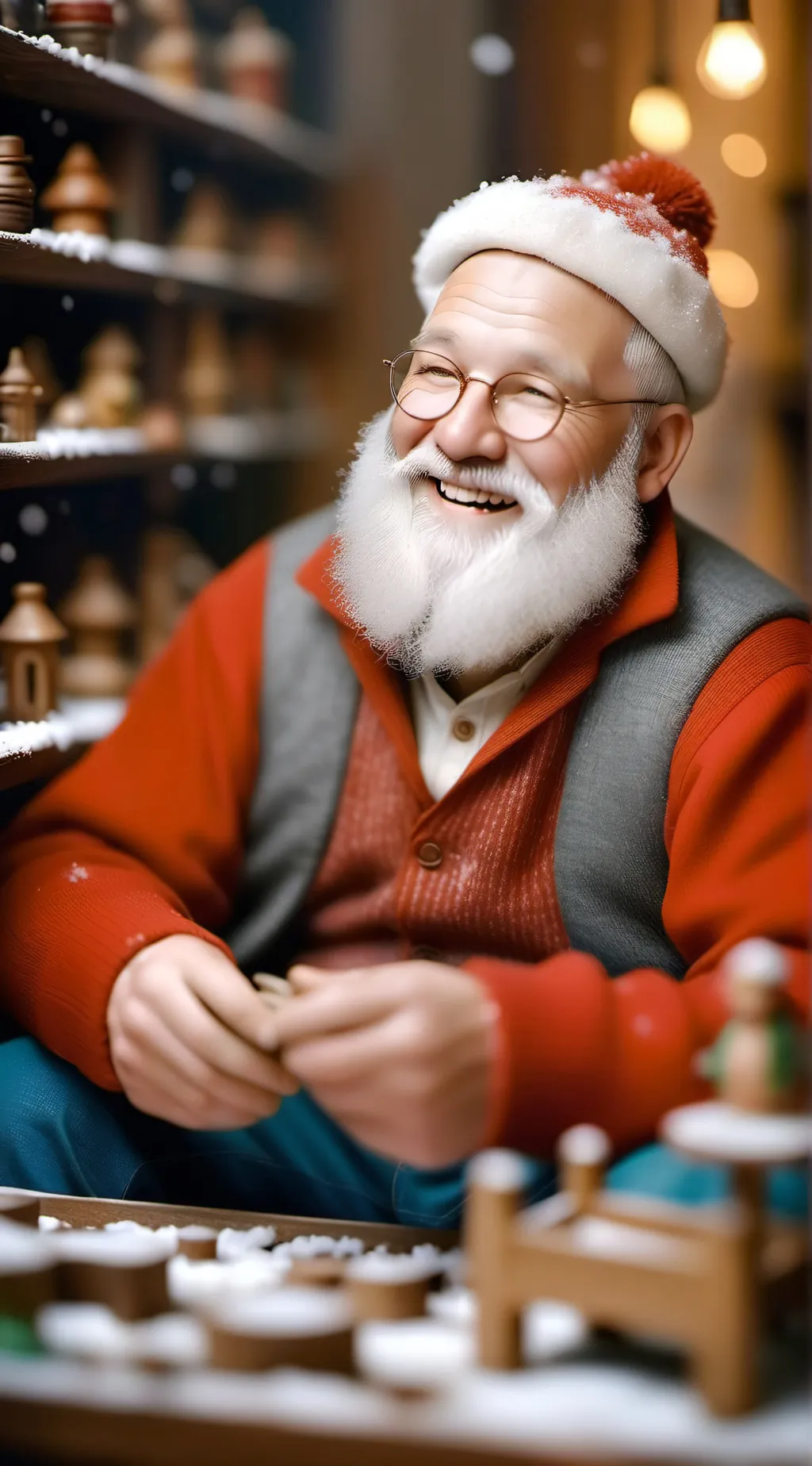 ai character: papa noel background