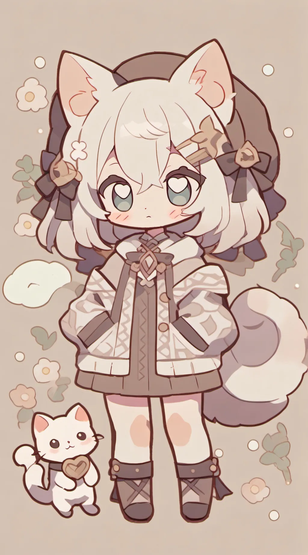 ai character: Neko kawai background